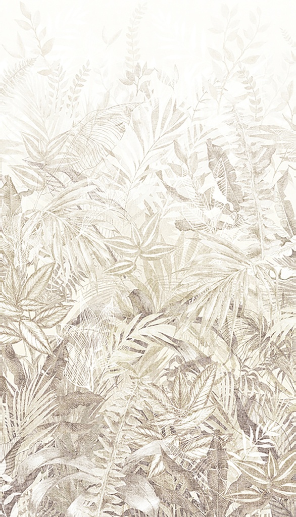 [350705] Riviera Maison - Linen Leaves Mural (Small Version) 350705