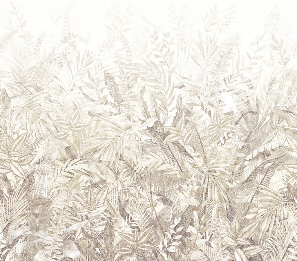 [350706] Riviera Maison - Linen Leaves Mural (Large Version) 350706