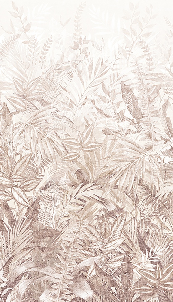 [350707] Riviera Maison - Linen Leaves Mural (Small Version) 350707