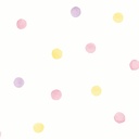 Over the Rainbow - Watercolour Polka Dots Pink / Yellow 91000
